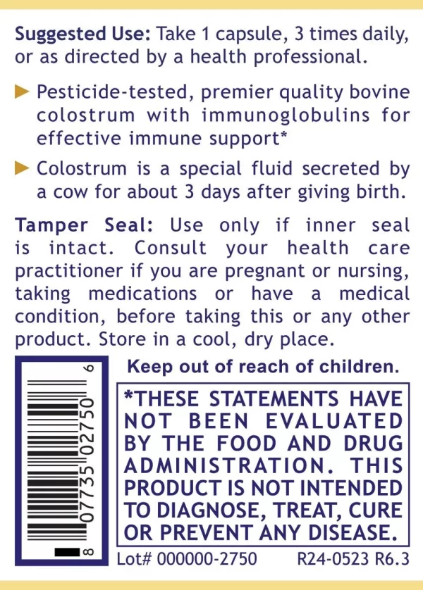 Colostrum-IgG™, Premier (90Caps) - Image 2