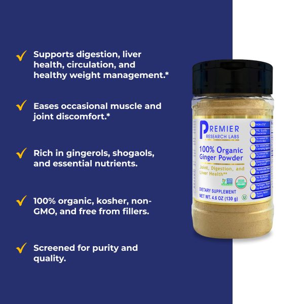100% Organic Ginger Powder, Premier - Image 4